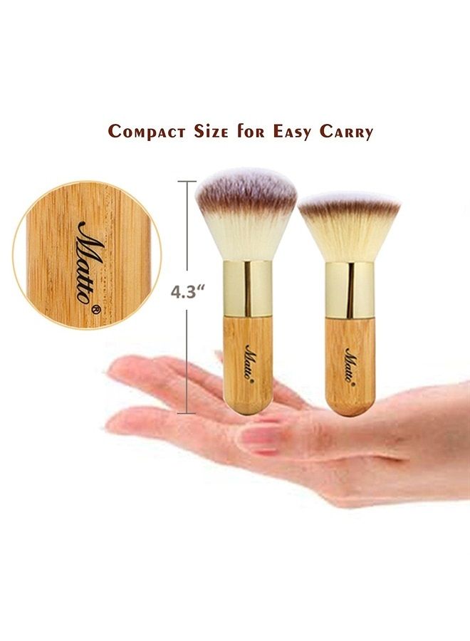 Makeup Brush Set 2 Pieces Face Blush Kabuki Powder Foundation Makeup Brushes for Mineral BB Cream