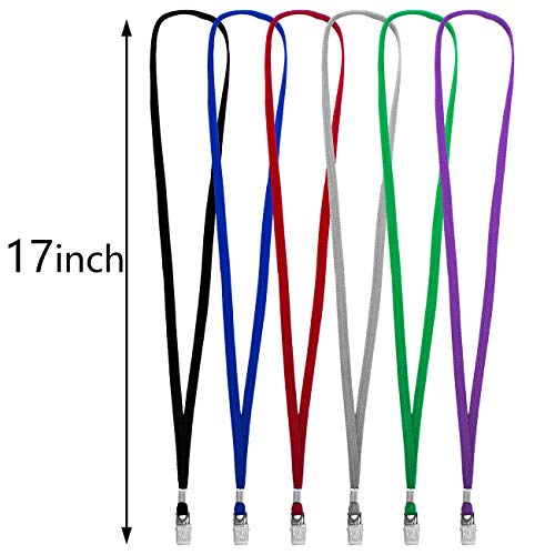 Beebel Lanyard 100 Pack Red Badge Lanyards Flat Lanyards Round 32" with Badge Clip - Image 2
