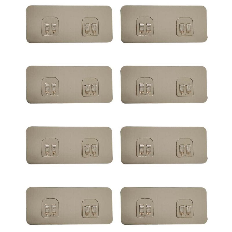 HYDERON Magic Adhesive Sticker for Bathroom Self Corner Shelves Pack of 8 Pcs (Size- 6x13.6 cm) - Image 1