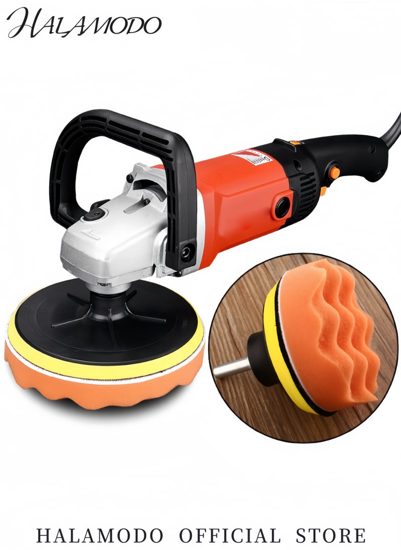 HALAMODO - Polishing Pad Kit Car Foam Buffing Pads Buffing Pads Wool Pads Drill Wax Buffer Polisher Attachment for Drill Adapter Car Auto Polisher,3 inches - Image 1