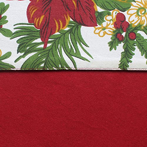 Airwill Cotton Maroon Flower Designed Floral Pattern Table Runner Length 152cm (Red, Pack of 1) - Image 4