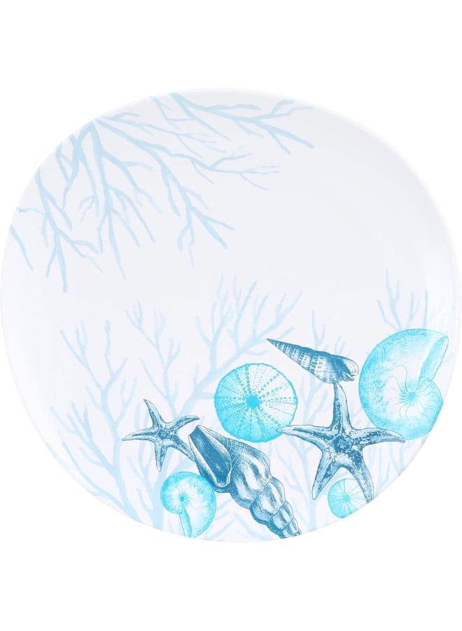 Moments Melamine Flat Plate, 28 Cm Size, Malibu - Image 1