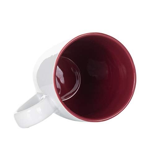 DEMDACO Dean Crouser Cardinal Watercolor Red On White 16 Ounce Glossy Stoneware Mug With Handle - Image 5