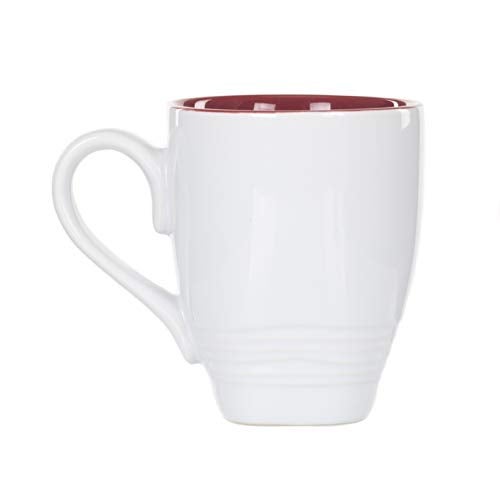 DEMDACO Dean Crouser Cardinal Watercolor Red On White 16 Ounce Glossy Stoneware Mug With Handle - Image 3