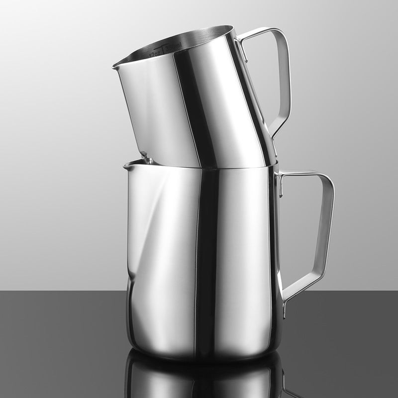 304 stainless steel pull Flower Cup coffee pull flower jar coffee cup Milk Cup stainless steel milk cup milk jar appliance - Image 3