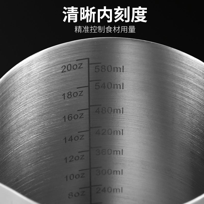 304 stainless steel pull Flower Cup coffee pull flower jar coffee cup Milk Cup stainless steel milk cup milk jar appliance - Image 4