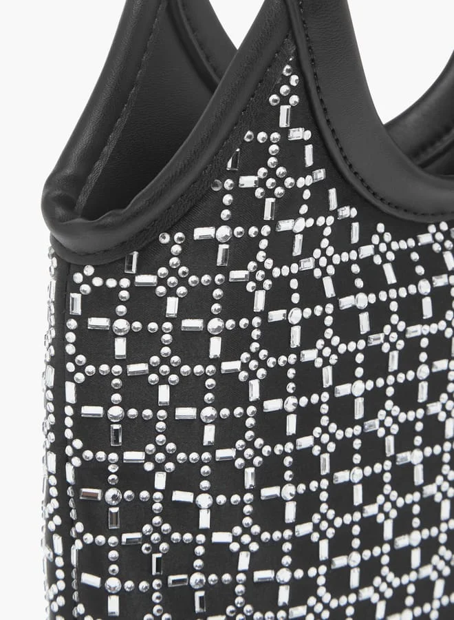 MISSY Womens Missy Embellished Crossbody Bag With Magnetic Closure And Detachable Strap
