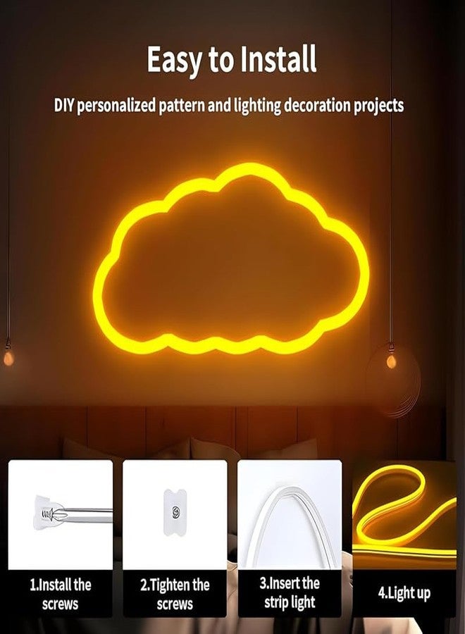 SAMEILI 5-Meter Yellow Neon Light Strip with 600 LEDs and 12V Adapter – Ideal for Wall Decorations, Parties, Celebrations, Bars, and Custom Neon Displays (Pack of 1) - Image 2