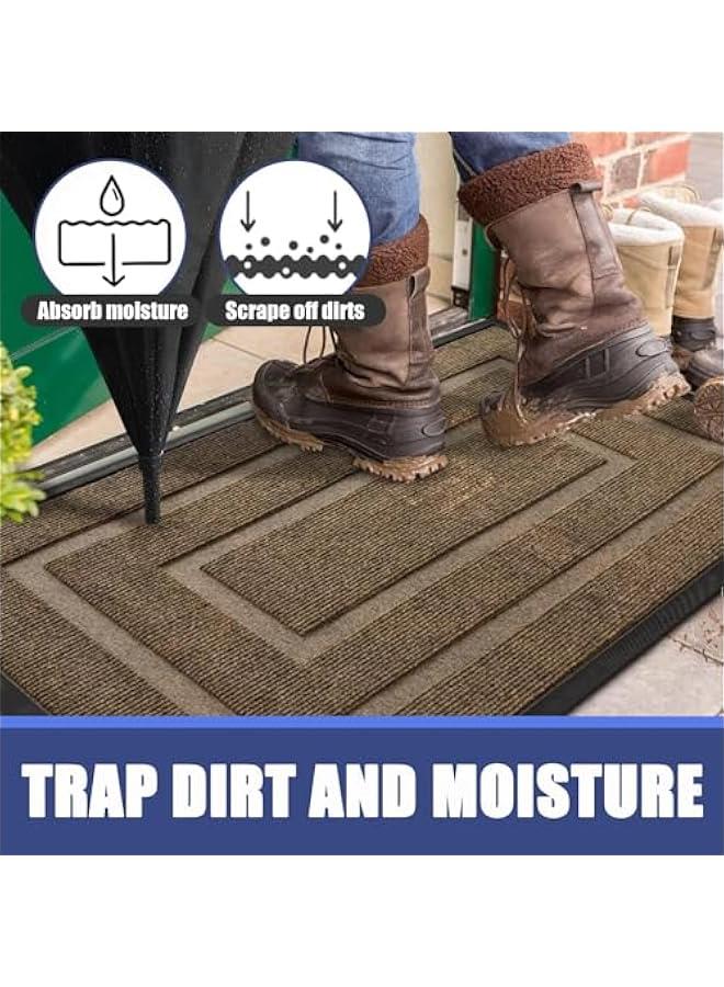 MIXDE Super Absorbent Moisture Resistant Door Mat,75x45CM Outdoor and Indoor Door Mat Home Welcome Mat, Front Welcome Mat Door Mat Suitable for Front Door, Patio, Hallway, Floor (Black) - Image 5