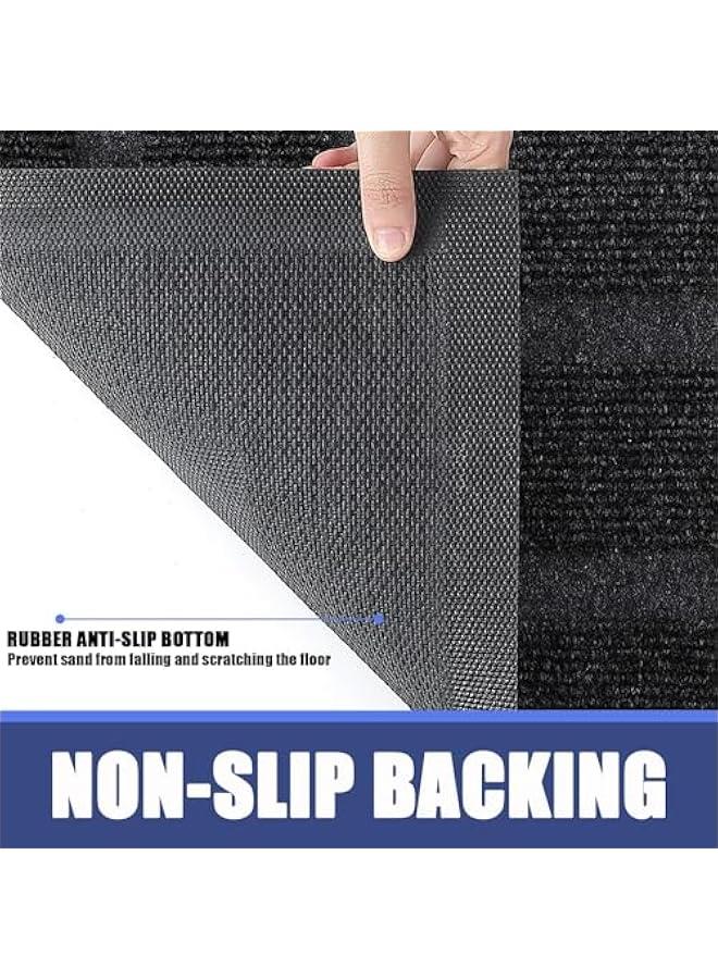 MIXDE Super Absorbent Moisture Resistant Door Mat,75x45CM Outdoor and Indoor Door Mat Home Welcome Mat, Front Welcome Mat Door Mat Suitable for Front Door, Patio, Hallway, Floor (Black) - Image 4