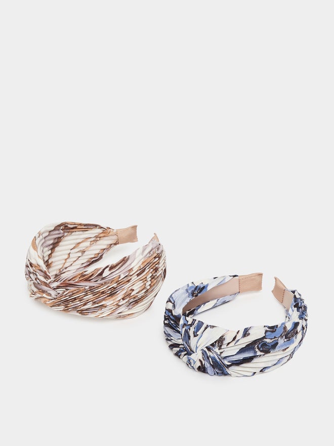 Styli Styli Set of 2 - Printed Knot Detail Headband  - Image 1