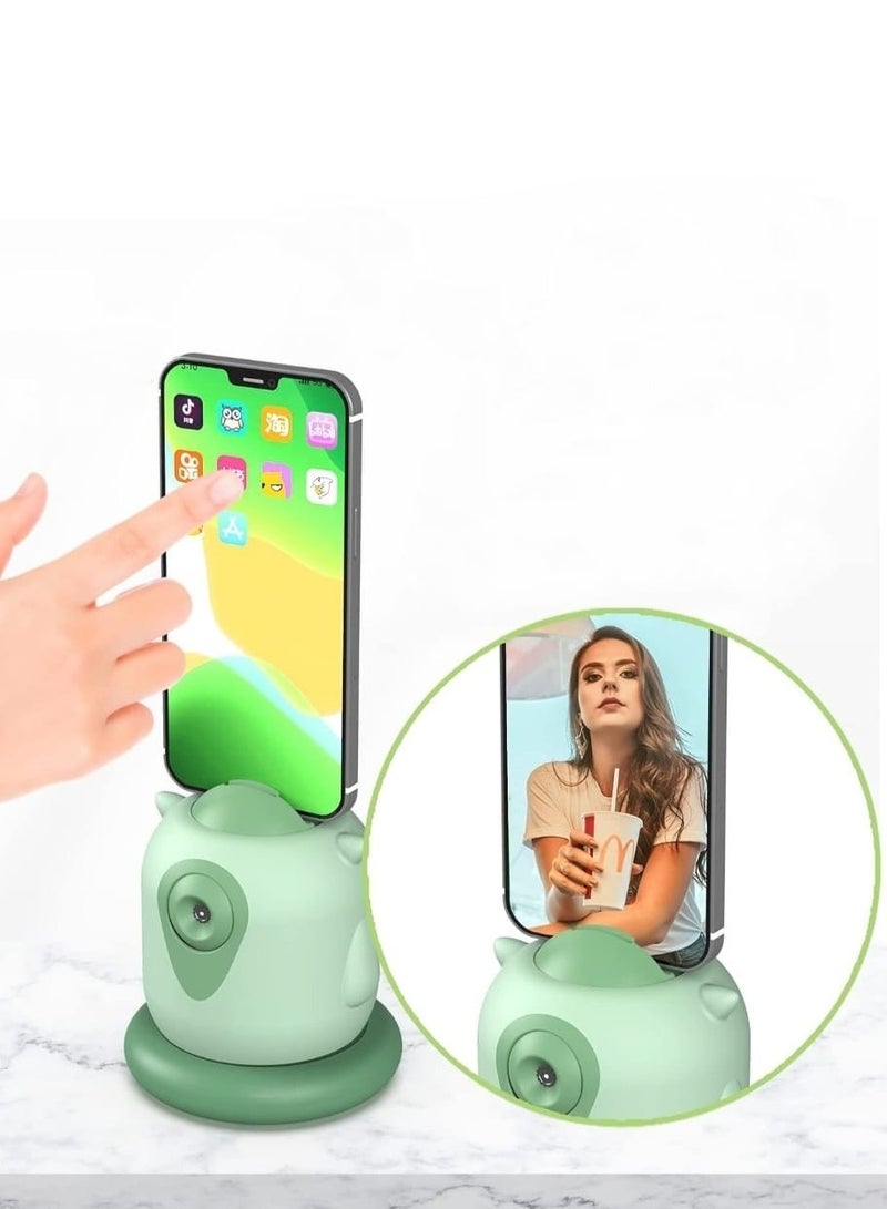 360 Degree Intelligent Mobile Phone Stabilizer - Camera Gimbal with AI Tracking, Portable Smartphone Stabilizer for Smooth Video Recording, Green  - Image 1