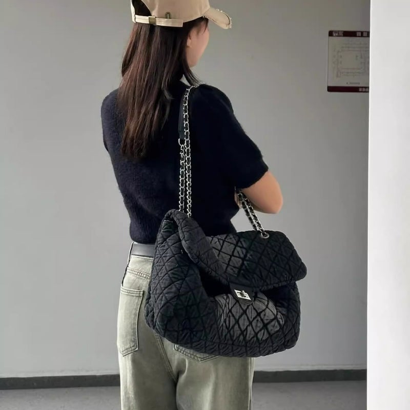 Lishi Denim Crossbody Bag with Chain, 2025 New Style - Image 3