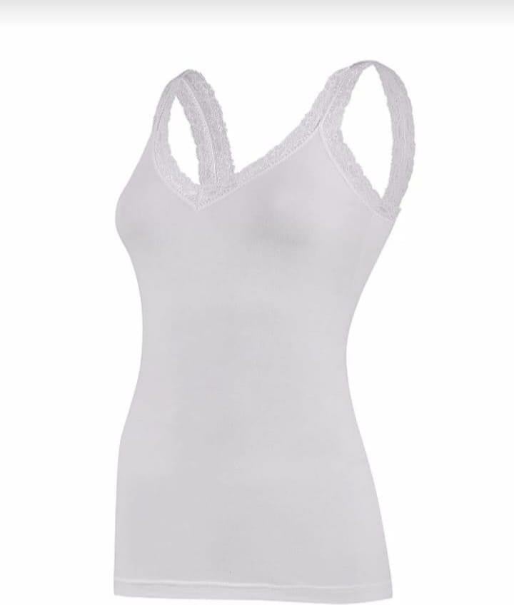 Yıldız Yildiz 2260 Women's Thick Strap Modal V Neck Lace Undershirt 12 Pieces 