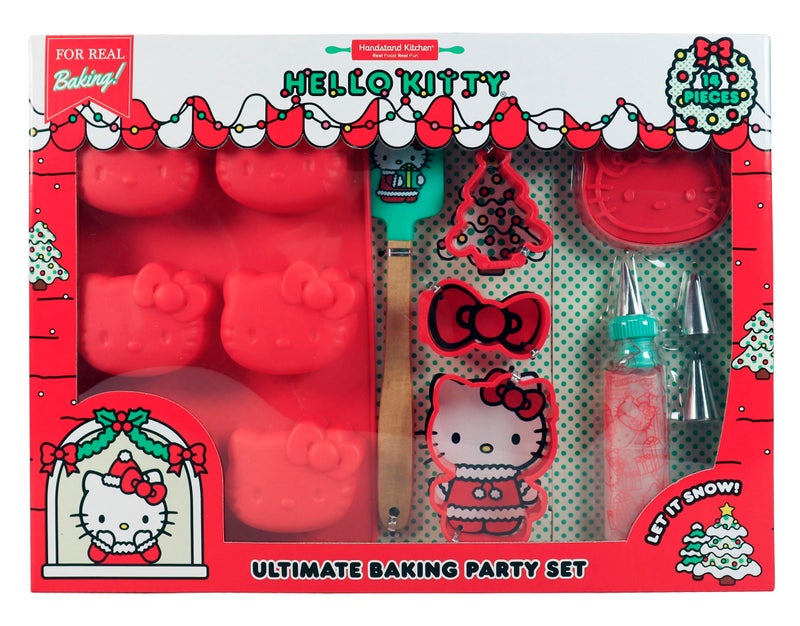 Handstand Kitchen Handstand Kitchen Hello Kitty Ultimate Holiday Baking Party Set with Cupcake Mold Cookie Cutters and More
