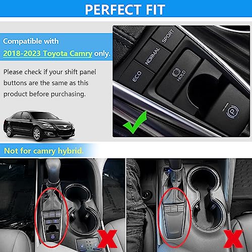 BoxCheer 5PCS Gear Shift Panel Button Sticker Suitable for Camry 2018-2023 Aluminum Alloy Patch Center Console Protector Decorative Accessories - Red - Image 3