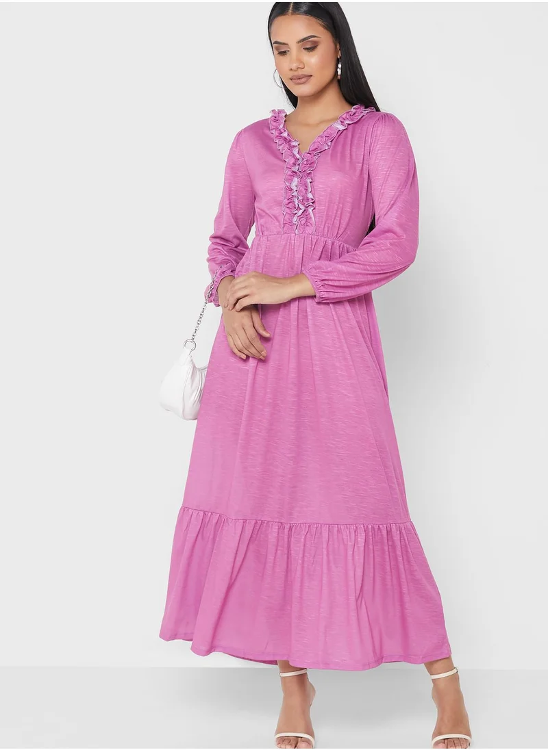 SIVVI for HANIYA Ruffle Detail Knitted Dress