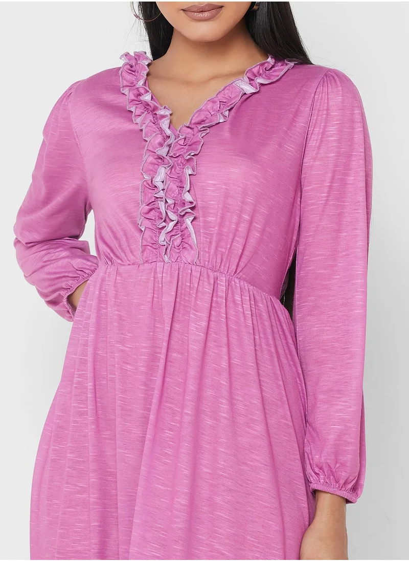 SIVVI for HANIYA Ruffle Detail Knitted Dress