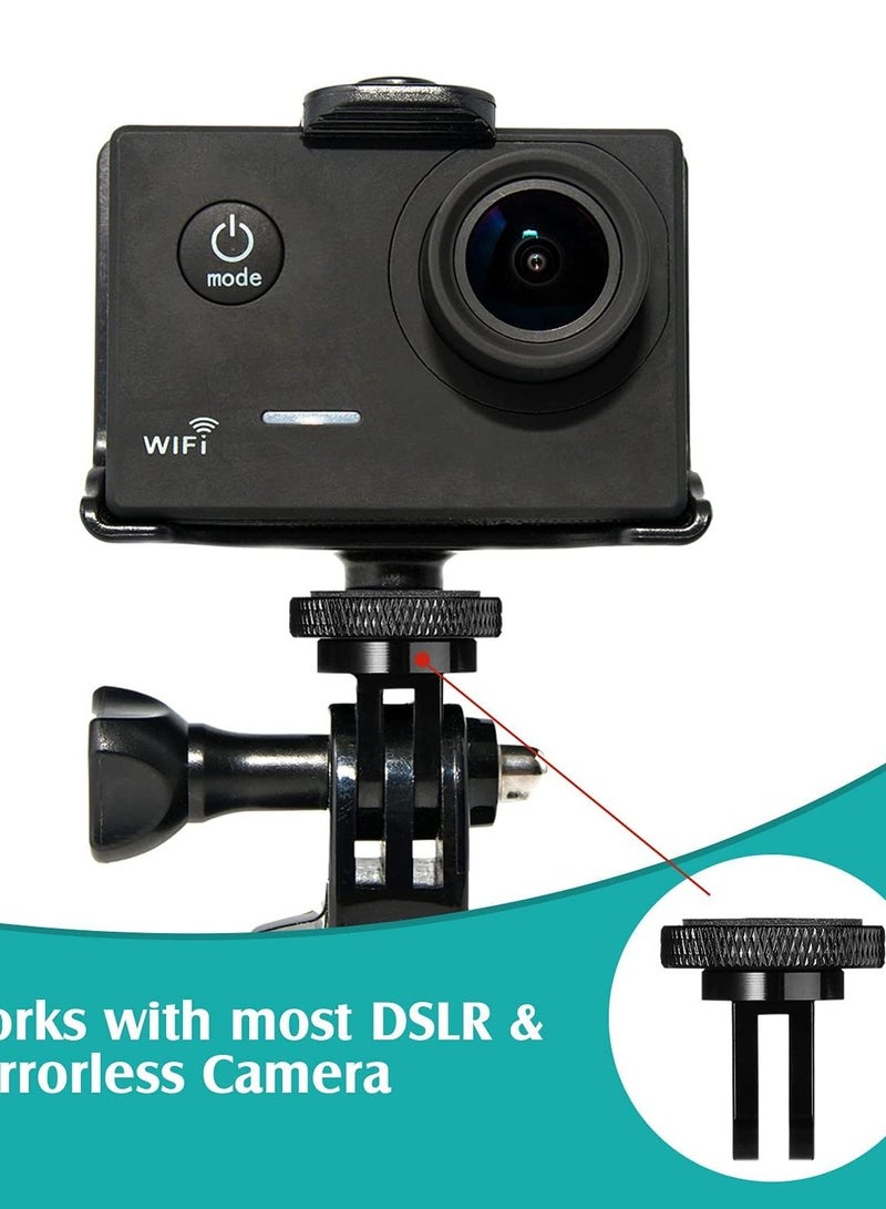 Y&D Camera Tripod Mount for Gopro Adapter, 4pcs Aluminum 1/4-20 Conversion Adapter Compatible with GoPro Action Cameras and other Standard 1/4 Accessories - Image 2