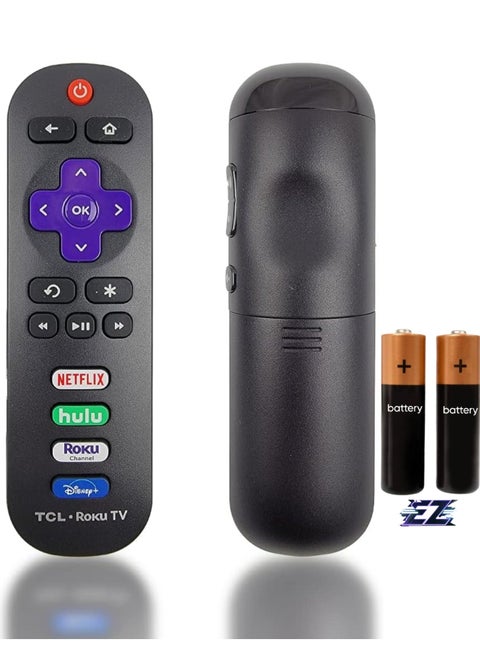 OEM Remote Control for TCL Roku TV Without Pairing Includes Volume Control Buttons, Netflix, Hulu, Channel with battery