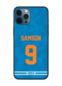 Rugged Black Edge Case iPhone 12 Pro Max, Slim fit Soft Case Flexible Rubber Edges Thin Cover - Player Name - Sanju Samson, Jersey Number- 9