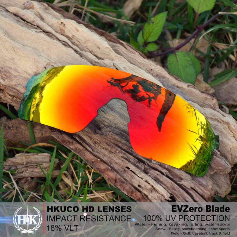 Generic HKUCO Reinforce Replacement Lenses For Oakley EVZero Blades Red/Blue/Black/24K Gold/Emerald Green Sunglasses  - Image 2