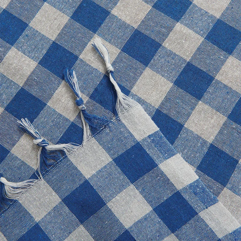 Vagonik Multi-Purpose Large Tablecloth Picnic Cloth & Tablecloth Lilac Plaid Gingham Patterned 170X170 cm