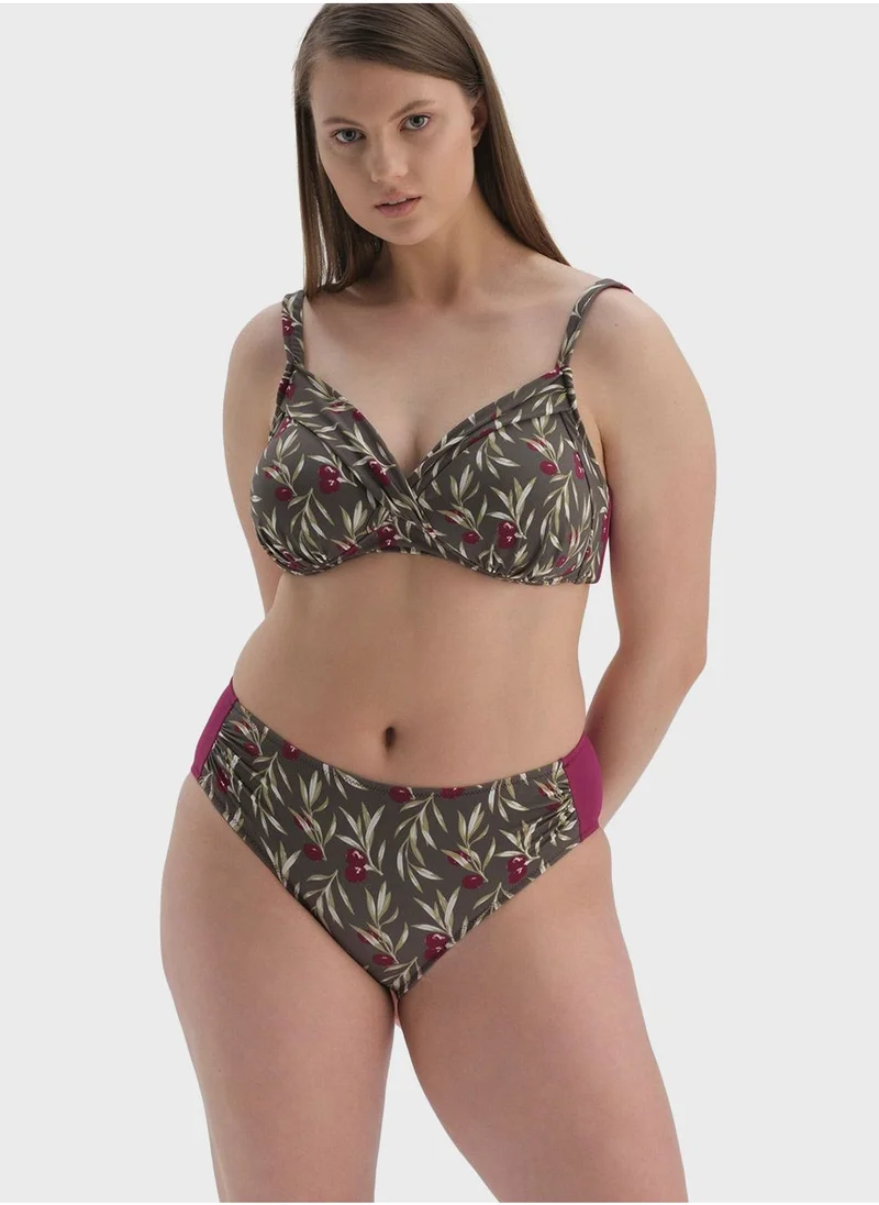 dagi Printed High Leg Bikini Bottom