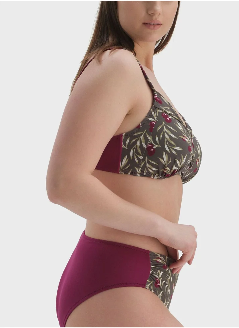 dagi Printed High Leg Bikini Bottom