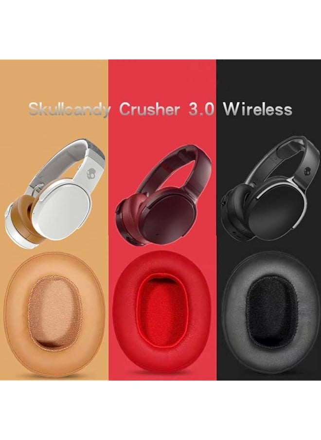 erorex Replacement Ear Pads For Crusher 3.0 Hesh 3 Venue Wireless Anc Headphones Headset Earpads Sponge Memory Foam Leather Sleeve Earmuffs Black  - Image 3