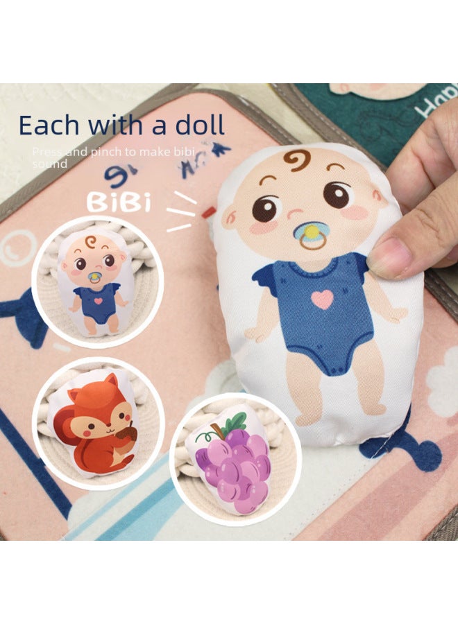 Baby Tail Cloth Book Educational Enlightenment Early Education Toys 0-3 Years Old Baby Toys Tear-proof Cloth Book-Color: Short Cloth Book-OPP Bag (Chinese And English Version, 4 Pages, 8 Faces With Sound Paper BB) 20g  - Image 4