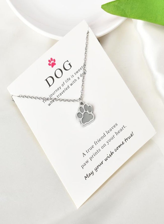 YangQian Glow in the Dark Blue Dog Paw Print Necklace Choker for Women & Men - Best Friend Pendant Gift for Dog Lovers - Image 5