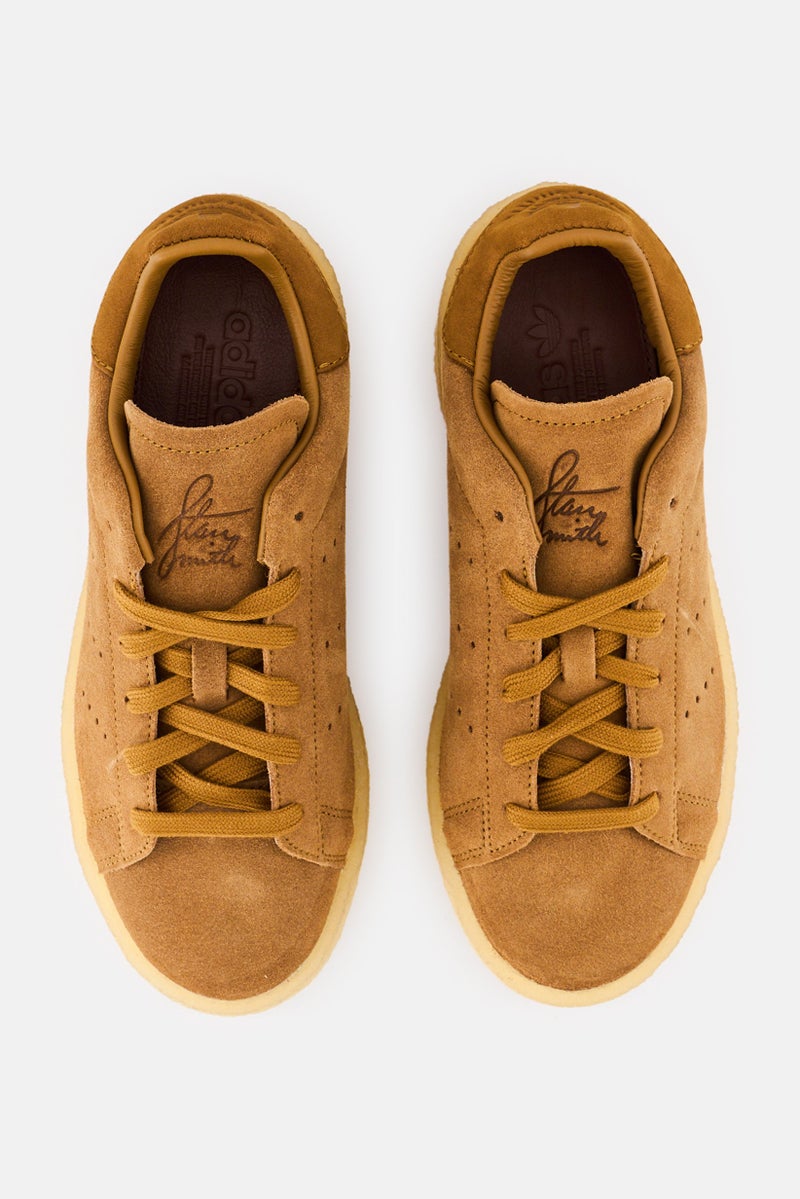 adidas Originals Kids Boy Stan Smith Crepe Lace Up Outdoor Shoes, Brown  - Image 2