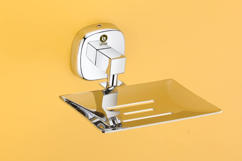 iSTAR 304 Stainless Steel Chrome Finish Square Soap Holder for BathroomSoap DishBathroom Soap StandBathroom Accessories Chrome Finish Pack of 1 - Image 4