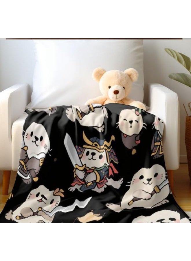 عام بطانية رقيقة من الفانيلا الكرتونية للأطفال والرضع (دافئة ومريحة، ومناسبة للنوم والألعاب) 70 سم * 100 سم - Image 2