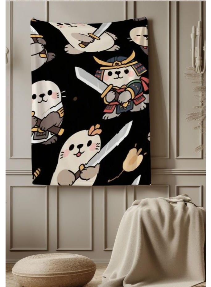 عام بطانية رقيقة من الفانيلا الكرتونية للأطفال والرضع (دافئة ومريحة، ومناسبة للنوم والألعاب) 70 سم * 100 سم - Image 1