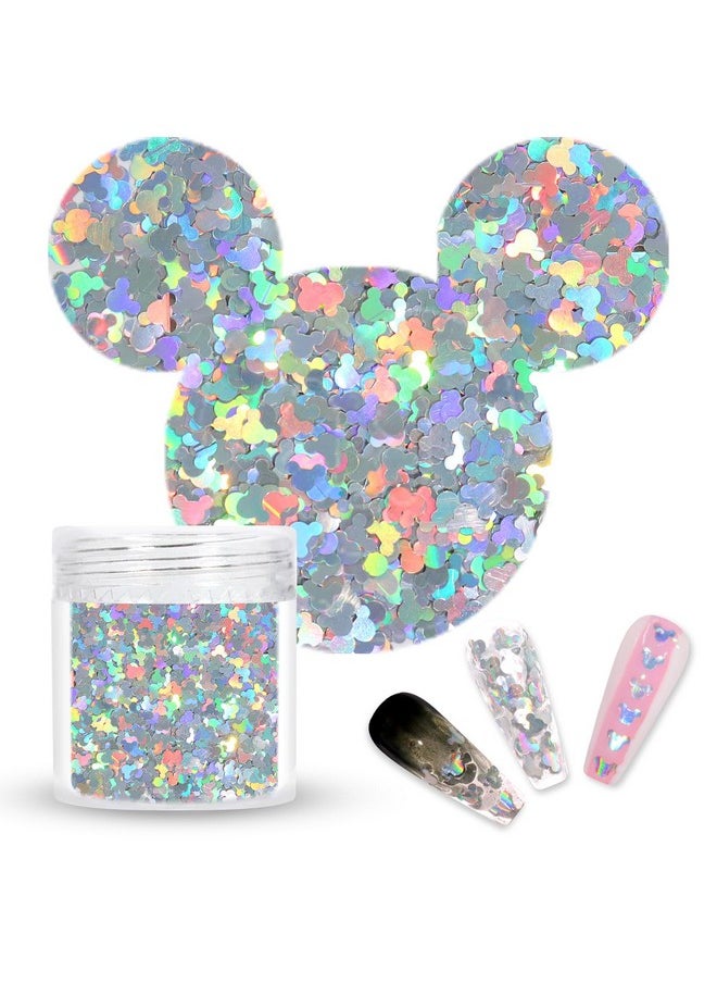 2G Chunky Glitter Mickey Mouse Shaped Confetti Nail Charms Holographic Sequins Stickers Sparkle For Diy Crafts Nail Art Decoration Party Face Body Make Up Resin Laser Silver - pzsku/ZA438546DFB1398CBF2A3Z/45/_/1721023591/279306c3-ae27-438c-bf77-8a0357881f45