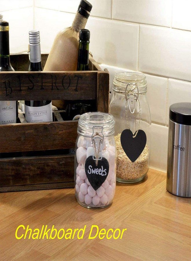 آيتش مجموعة من 15 قطعة من لوحات السبورة الصغيرة على شكل قلب، لوحات معلقة مزدوجة الجوانب، لوحات رسائل، لافتات، حفلات الزفاف، الحفلات، ديكورات المنزل والحديقة - Image 5