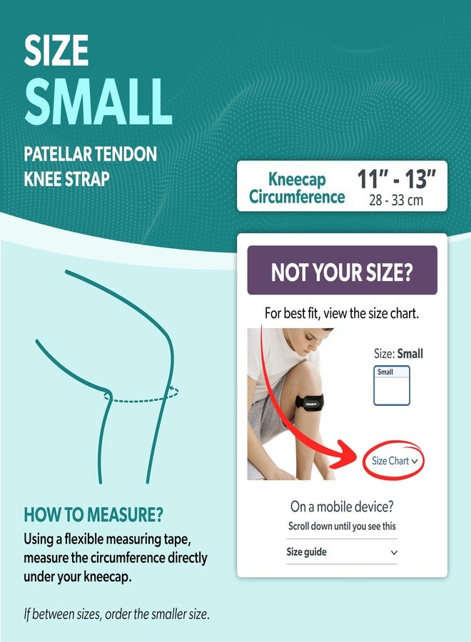 بريس أبيليتي رباط ركبة للأطفال من BraceAbility - حزام دعم وتر الرضفة للأطفال، دعامة Osgood Schlatter للأطفال للركبة أثناء القفز، التهاب وتر الرضفة، رباط رياضي للجري، كرة القدم، الكرة الطائرة، كرة السلة (صغير) - Image 2