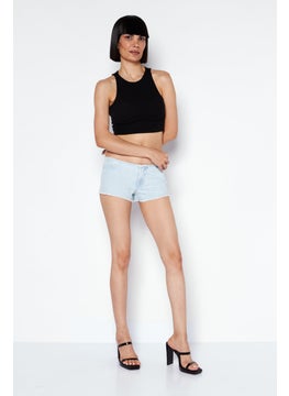 Don't Call Me Jennyfer Women Washed Denim Shorts, Light Blue  - Image 4