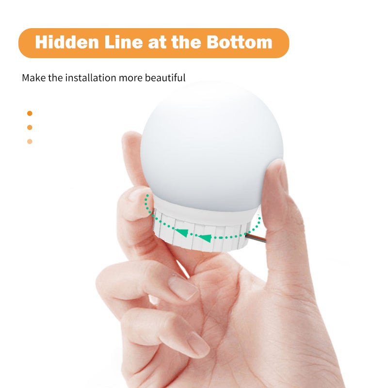 10 PCS LED Makeup Mirror Lights 3 Color Modes Vanity Mirror Lights Bathroom Mirror Light with USB Cable LED Strip Lights - Image 3