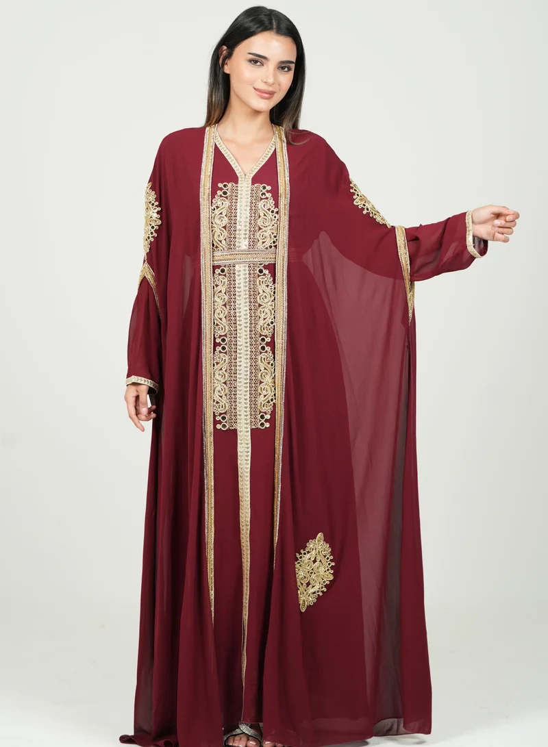 AL BENT AL SHARQIEH embroidered kaftan dress jalabia