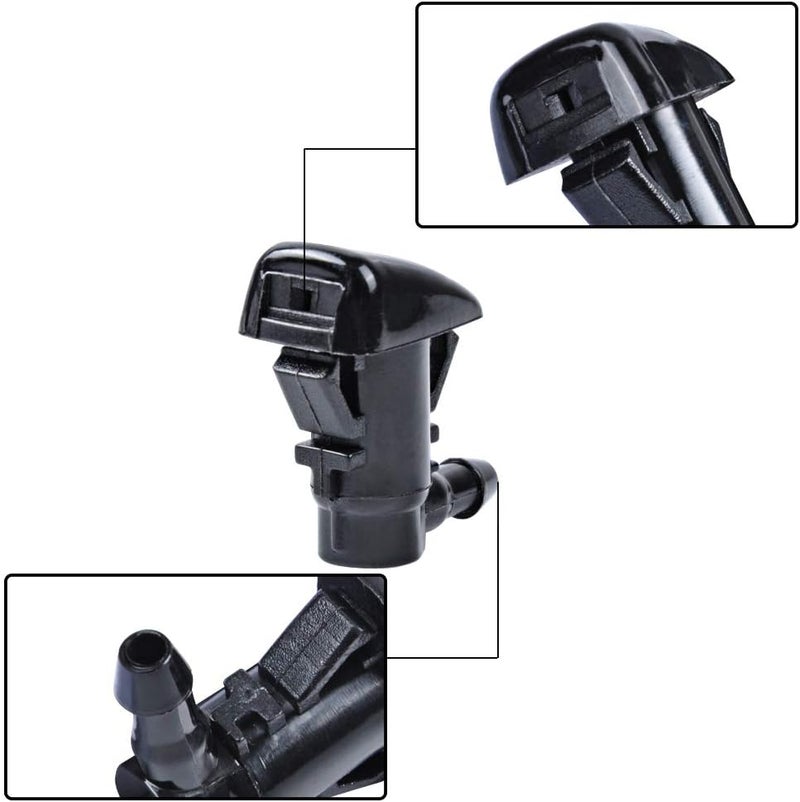 OTUAYAUTO Windshield Washer Nozzles Replacement for Jeep Grand Cherokee 2005-2016, Chevy Malibu 05-13, Pontiac G6 05-10, Saturn Aura 07-10 Fluid Spray Jet Kit Fit OEM 55372143AB 15247800 (Pack of 2) - Image 3
