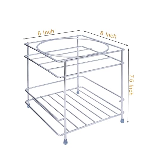 CR18 COLLECTION Heavy Steel Matka With Glass Pot , Water Dispenser For Kitchen, Water Jar ,Tulsi And Dispenser Plant Stand Gamla Stand 3 In 1 Matka , 20 x 8 x 4 cm - Image 3