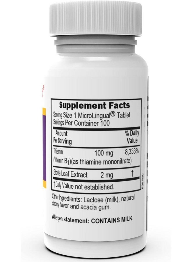 Superior Source B-1 100 mg - Vitamin B Supplement Supports Healthy Energy & Growth - Nervous & Digestive System Support Formula with Thiamin - 100 Sublingual Dissolving Tablets - Image 2