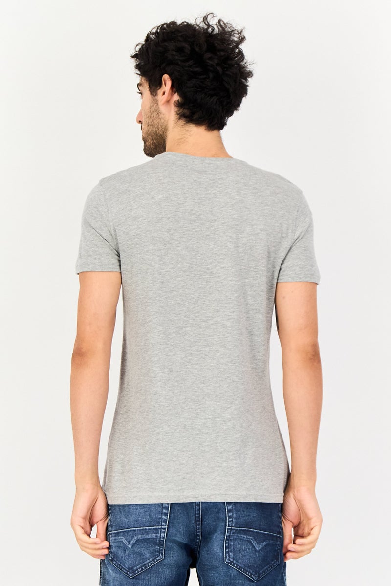 DIFUZED Play Station By Difuzed Men Crew Neck Short Sleeve Graphic Print T-Shirt, Heather Grey - Image 3