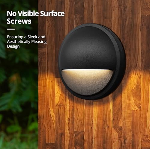 GKOLED 12 Pack Low Voltage LED Deck Lights, Landscape Step Lights Fixtures, 2W Integrated LED Chips, Die-cast Aluminum 12V AC/DC Railing Post Accent Lighting, Black Powder Coated Finish, UL-Listed - Image 3