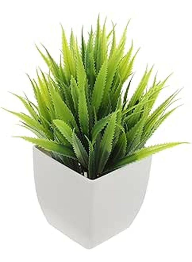 مصنع بونساي اصطناعي صغير في وعاء خزفي لتزيين سطح المكتب في المنزل أو المكتب - Image 1