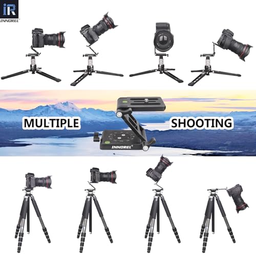 INNOREL ZH7 Z Flex Tilt Tripod Head Aluminum Alloy Flexible Multiple Angles Panoramic Folding Z Type Head with Adjustment Knob for DSLR Camera Camcorder Slider Rail Load 11.0lb/5kg - Image 4