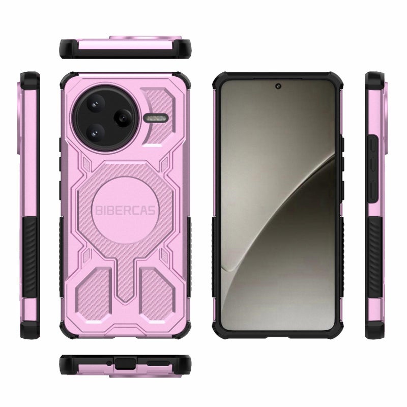 BIBERCAS For Redmi K80 Pro Real Color Series Magsafe Shockproof Phone Case(Pink) - Image 2